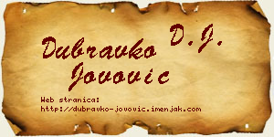 Dubravko Jovović vizit kartica